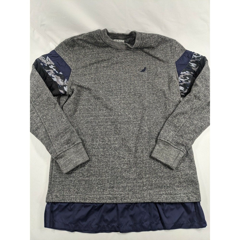 Staple‎ Pigeon Gray CamoCrewneck Sweatshirt Long Tails Size Medium EUC